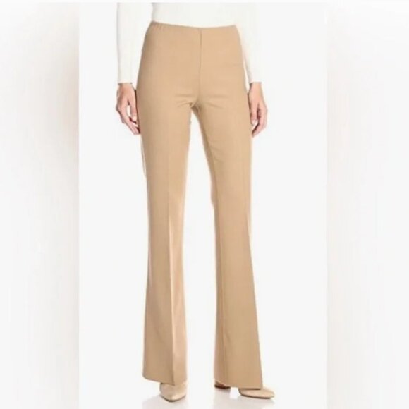 Theory Pants - Theory Women Pants 4 Virgin Wool Tan Saxton Trousers Palomino Office Flare